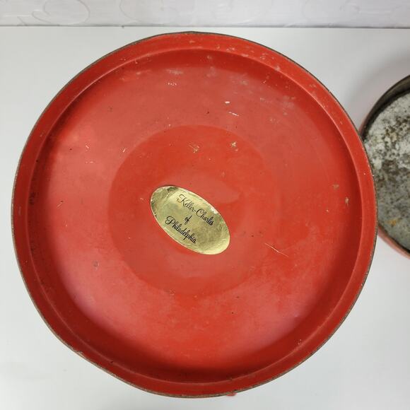 Vintage Keller-Charles Cardinal Bird Decorative Tin Bucket with Lid and Handle - Picture 2 of 16